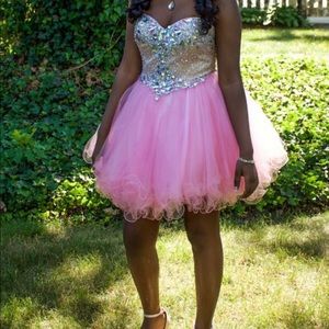 Worn once ... pink prom dress size 8
